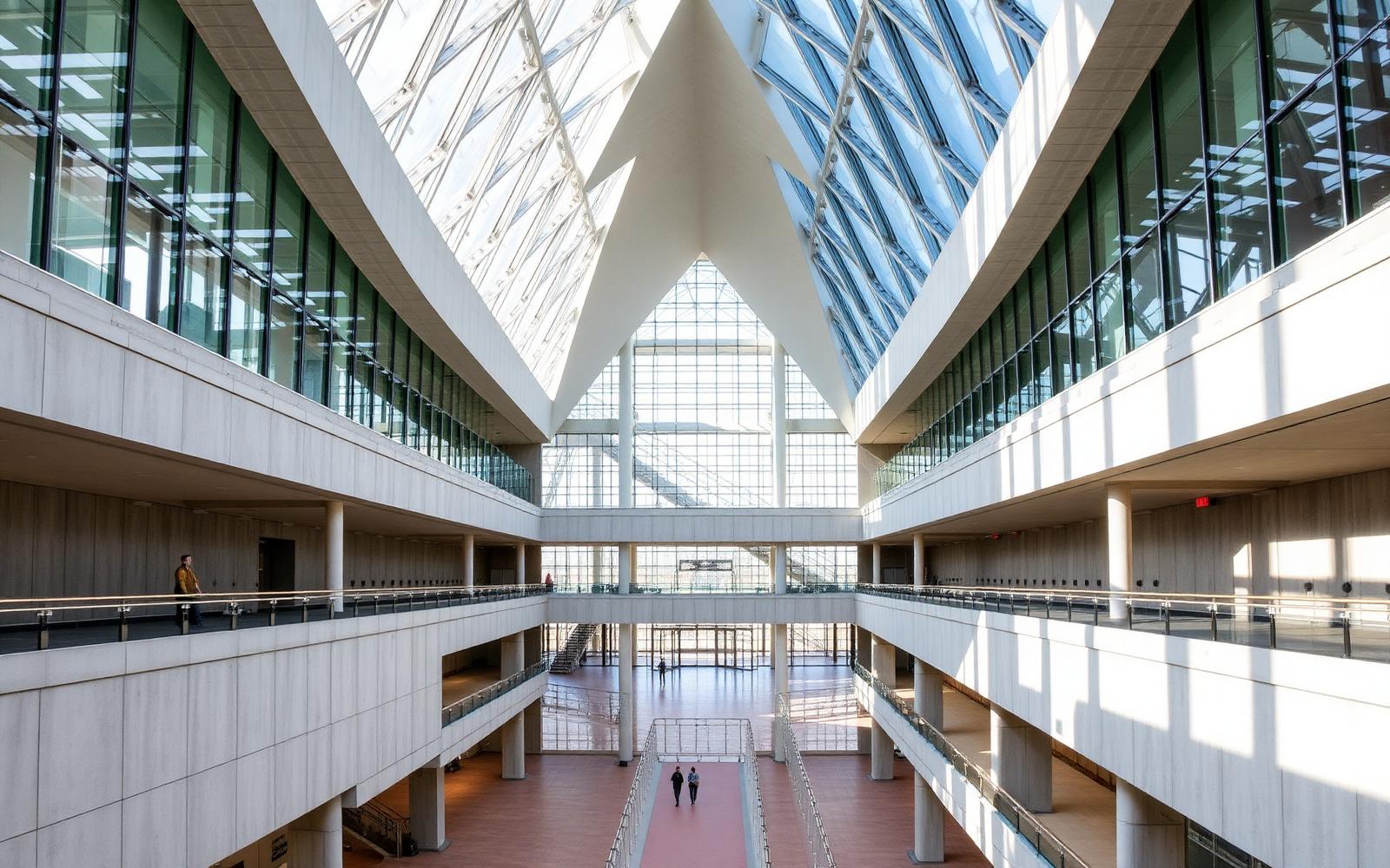 Contemporary civic building atrium